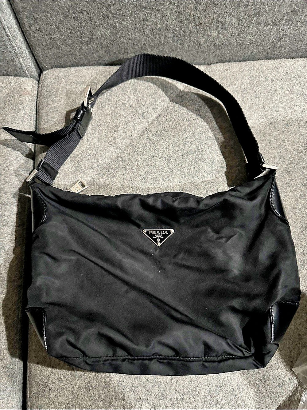 Prada Black Nylon Shoulder Bag